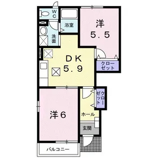 MSコート I【1階】の間取り