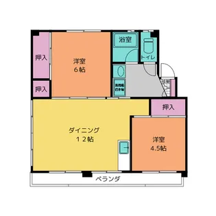 ビレッジハウス田原 1号棟【3階】の間取り