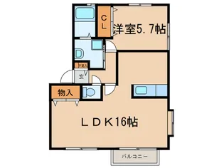 ソレジオビセンI【1階】の間取り