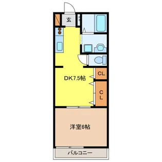 コーポK2【1階】の間取り