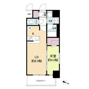 Metrosa京町堀【13階】の間取り