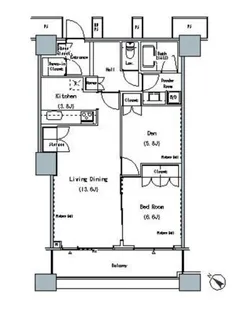 THE TOKYO TOWERS MIDTOWER【24階】の間取り