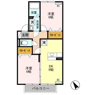 フリージアM【2階】の間取り