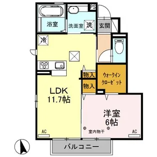 メゾン・ド・ジュリアン B【1階】の間取り
