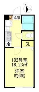 ガーデン一之江【1階】の間取り