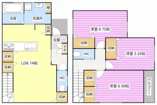 静岡県浜松市中央区佐鳴台1【一戸建】の間取り
