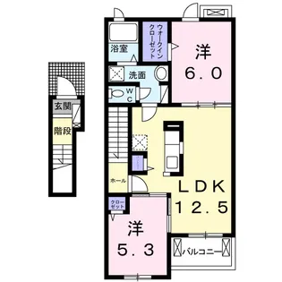ボヌール・メゾン篠山【2階】の間取り