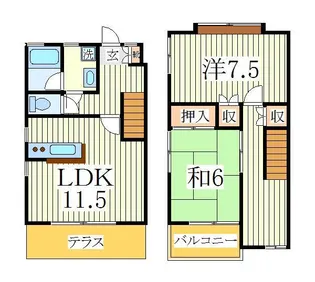 テラス・セガンBの間取り