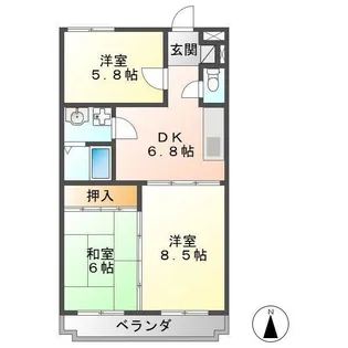 岐阜県岐阜市戎町2【マンション】の間取り