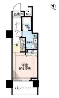 プレール・ドゥーク東新宿III【7階】の間取り