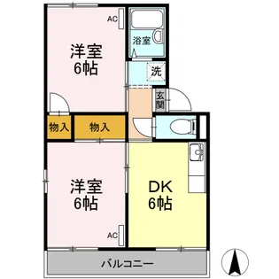 セジュール住吉 A【1階】の間取り