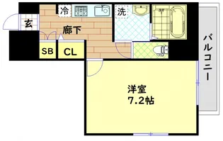 プロシード大阪城南【4階】の間取り