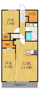 神奈川県川崎市中原区井田中ノ町【マンション】の間取り