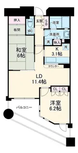 B’sタワー橋本E棟【27階】の間取り