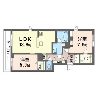 シロポール鷺沼【2階】の間取り