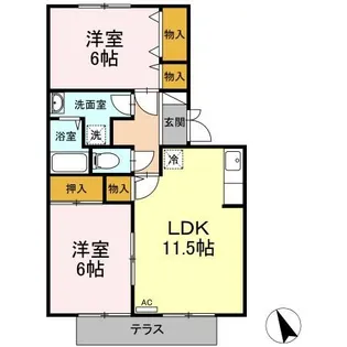 東京都東村山市富士見町4【アパート】の間取り