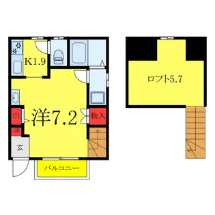 Elysion芝高木【1階】の間取り