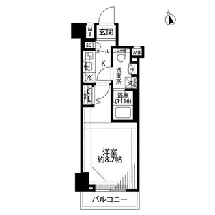 プレール・ドゥーク練馬中村橋【5階】の間取り