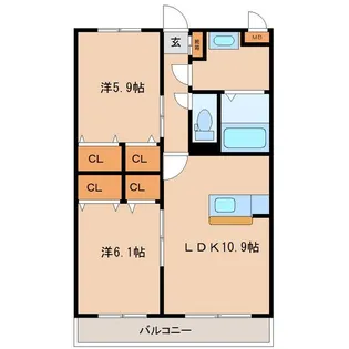 Silver Fern【3階】の間取り