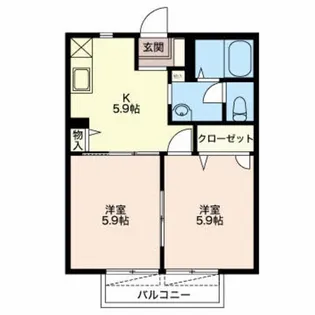 ゆめさきA【2階】の間取り