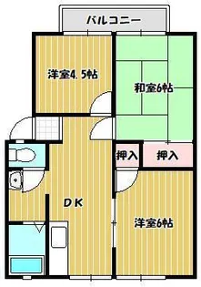 幸町聖ハイツA棟【1階】の間取り