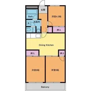 サムマンションズ北野【1階】の間取り