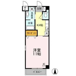 ライオネス手城【1階】の間取り