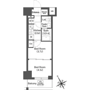 コンフォリア リヴ根岸二丁目【5階】の間取り