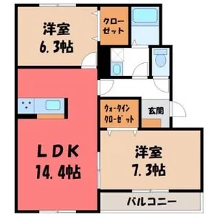 ヴィラチェスタ【1階】の間取り