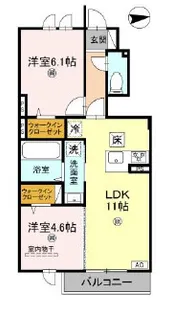 竜田テラス【1階】の間取り