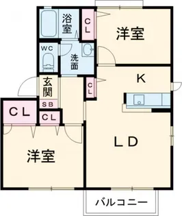 エクシードアネックス B棟【2階】の間取り