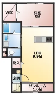 ヒッポ阿方 A棟【1階】の間取り
