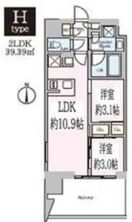 クレストコート東陽町【8階】の間取り