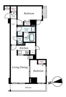 スカイコート隅田公園【3階】の間取り