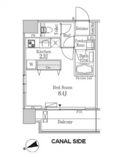 パークフラッツ芝浦【4階】の間取り