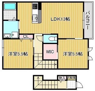 ピアコートII【2階】の間取り