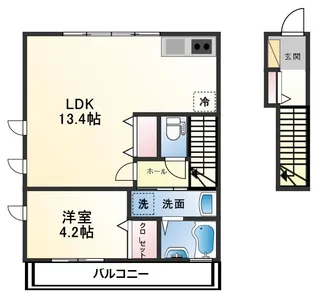 MaisonMOMO ゼロ【2階】の間取り