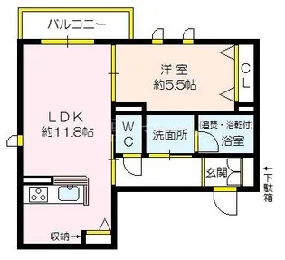 アトリエール都島【1階】の間取り