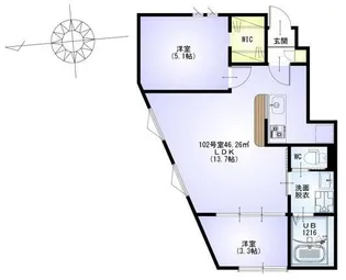 VILLEST 溝の口 NORTH【1階】の間取り