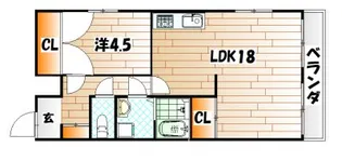 アルシュアベニール城野【10階】の間取り