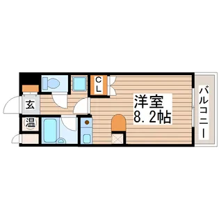 エクステリアJIN川内【4階】の間取り