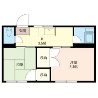 ベアハイツ【1階】の間取り