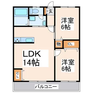 グラッドライフ【1階】の間取り