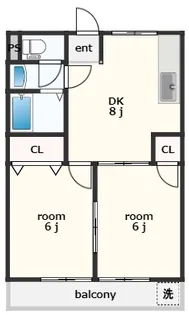 ハピネス鴨島【3階】の間取り