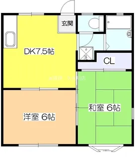 リバーサイドハイツII【2階】の間取り