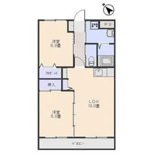 サントリーニマンション【2階】の間取り