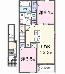 ヒラソール【2階】の間取り
