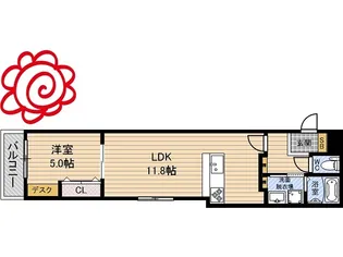 キナリエ徳庵北館【2階】の間取り