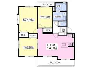 エスポワール松園A【1階】の間取り