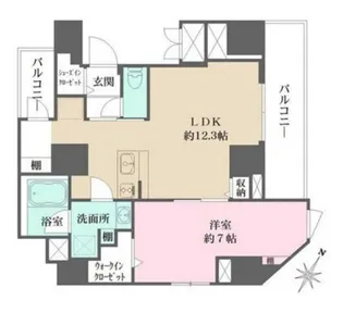 WHARF文京茗荷谷【ワーフ文京茗荷谷】【6階】の間取り